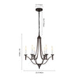 Load image into Gallery viewer, Farmhouze Light-Modern Farmhouse 6-Light Candle Empire Chandelier-Chandelier-Nickel-
