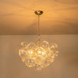 Load image into Gallery viewer, Farmhouze Light-Modern Luxe Swirled Glass Globe Bubble Chandelier-Chandelier-3-Light-Brass