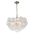 Load image into Gallery viewer, Farmhouze Light-Modern Luxe Swirled Glass Globe Bubble Chandelier-Chandelier-3-Light-Brass
