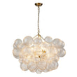 Load image into Gallery viewer, Farmhouze Light-Modern Luxe Swirled Glass Globe Bubble Chandelier-Chandelier-3-Light-Brass