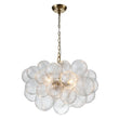 Load image into Gallery viewer, Farmhouze Light-Modern Luxe Swirled Glass Globe Bubble Chandelier-Chandelier-3-Light-Brass