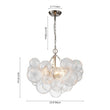 Load image into Gallery viewer, Farmhouze Light-Modern Luxe Swirled Glass Globe Bubble Chandelier-Chandelier-3-Light-Brass