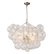 Load image into Gallery viewer, Farmhouze Light-Modern Luxe Swirled Glass Globe Bubble Chandelier-Chandelier-3-Light-Brass