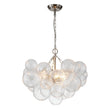 Load image into Gallery viewer, Farmhouze Light-Modern Luxe Swirled Glass Globe Bubble Chandelier-Chandelier-3-Light-Brass