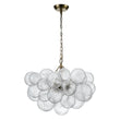 Load image into Gallery viewer, Farmhouze Light-Modern Luxe Swirled Glass Globe Bubble Chandelier-Chandelier-3-Light-Brass