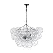Load image into Gallery viewer, Farmhouze Light-Modern Luxe Swirled Glass Globe Bubble Chandelier-Chandelier-3-Light-Brass (Pre-order)