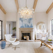 Load image into Gallery viewer, Farmhouze Light-Modern Luxe Swirled Glass Globe Bubble Chandelier-Chandelier-3-Light-Nickel