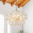 Load image into Gallery viewer, Farmhouze Light-Modern Luxe Swirled Glass Globe Bubble Chandelier-Chandelier-8-Light-Brass