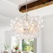 Load image into Gallery viewer, Farmhouze Light-Modern Luxe Swirled Glass Globe Bubble Chandelier-Chandelier-8-Light-Nickel