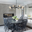 Load image into Gallery viewer, Farmhouze Light-Modern Mid-Century Linear Sputnik Pendant Light-Chandelier-Black-8-Light