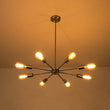 Load image into Gallery viewer, Farmhouze Light-Modern Mid-Century Linear Sputnik Pendant Light-Chandelier-Nickel-6-Light