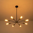 Load image into Gallery viewer, Farmhouze Light-Modern Mid-Century Linear Sputnik Pendant Light-Chandelier-Nickel-6-Light
