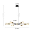 Load image into Gallery viewer, Farmhouze Light-Modern Mid-Century Linear Sputnik Pendant Light-Chandelier-Nickel-6-Light