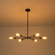 Load image into Gallery viewer, Farmhouze Light-Modern Mid-Century Linear Sputnik Pendant Light-Chandelier-Nickel-6-Light