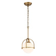 Load image into Gallery viewer, Farmhouze Light-Modern Vintage 1-Light Opal Glass Globe Pendant Light-Pendant-Brass-