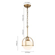 Load image into Gallery viewer, Farmhouze Light-Modern Vintage 1-Light Opal Glass Globe Pendant Light-Pendant-Brass-