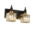 Load image into Gallery viewer, Farmhouze Light-Square Crystal Shade Vanity Light-Wall Sconce-2-Light-Chrome