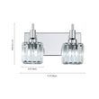Load image into Gallery viewer, Farmhouze Light-Square Crystal Shade Vanity Light-Wall Sconce-2-Light-Chrome