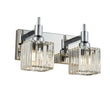 Load image into Gallery viewer, Farmhouze Light-Square Crystal Shade Vanity Light-Wall Sconce-2-Light-Chrome