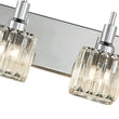 Load image into Gallery viewer, Farmhouze Light-Square Crystal Shade Vanity Light-Wall Sconce-2-Light-Chrome