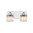 Load image into Gallery viewer, Farmhouze Light-Square Crystal Shade Vanity Wall Sconce-Wall Sconce-2-Light-Chrome