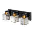 Load image into Gallery viewer, Farmhouze Light-Square Crystal Shade Vanity Wall Sconce-Wall Sconce-2-Light-Chrome
