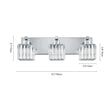 Load image into Gallery viewer, Farmhouze Light-Square Crystal Shade Vanity Wall Sconce-Wall Sconce-2-Light-Chrome