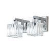 Load image into Gallery viewer, Farmhouze Light-Square Crystal Shade Vanity Wall Sconce-Wall Sconce-2-Light-Chrome
