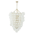 Load image into Gallery viewer, Farmhouze Light-Statement Draped Swirled Glass Globe Chandelier-Chandelier-Brass-