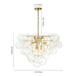 Load image into Gallery viewer, Farmhouze Light-Stunning 9-Light Glass Ball Cluster Bubble Chandelier-Chandelier-Brass-