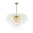 Load image into Gallery viewer, Farmhouze Light-Stunning 9-Light Glass Ball Cluster Bubble Chandelier-Chandelier-Brass-