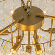 Load image into Gallery viewer, Farmhouze Light-Swirled Glass Globe Brass Cluster Bubble Chandelier-Chandelier-Brass-