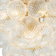 Load image into Gallery viewer, Farmhouze Light-Swirled Glass Globe Brass Cluster Bubble Chandelier-Chandelier-Brass-