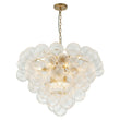 Load image into Gallery viewer, Farmhouze Light-Swirled Glass Globe Brass Cluster Bubble Chandelier-Chandelier-Brass-