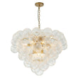 Load image into Gallery viewer, Farmhouze Light-Swirled Glass Globe Brass Cluster Bubble Chandelier-Chandelier-Brass-