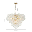 Load image into Gallery viewer, Farmhouze Light-Swirled Glass Globe Brass Cluster Bubble Chandelier-Chandelier-Brass-