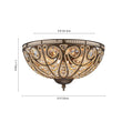 Load image into Gallery viewer, Farmhouze Light-Vintage Bronze Crystal Bowl Flush Mount Ceiling Light-Ceiling Light-Bronze-