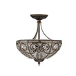 Load image into Gallery viewer, Farmhouze Light-Vintage Bronze Crystal Bowl Semi Flush Ceiling Light-Ceiling Light-Bronze-