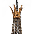 Load image into Gallery viewer, Farmhouze Light-Vintage Candle Wood Beaded Empire Chandelier-Chandelier--