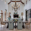 Load image into Gallery viewer, Farmhouze Light-Vintage Candle Wood Beaded Empire Chandelier-Chandelier--