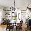 Load image into Gallery viewer, Farmhouze Lighting-Farmhouse 5 Light Black Metal Chandelier-Chandelier-Default Title-
