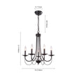 Load image into Gallery viewer, Farmhouze Lighting-Farmhouse 5 Light Black Metal Chandelier-Chandelier-Default Title-