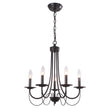 Load image into Gallery viewer, Farmhouze Lighting-Farmhouse 5 Light Black Metal Chandelier-Chandelier-Default Title-