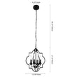 Load image into Gallery viewer, Farmhouze Lighting-Farmhouse Rustic 4-Light Lantern Pendant Lighting-Pendant-Black-