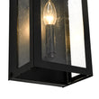 Load image into Gallery viewer, 1-Light Black Square Glass Lantern Outdoor Wall Sconce
