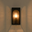 Load image into Gallery viewer, 1-Light Black Square Glass Lantern Outdoor Wall Sconce

