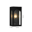 Load image into Gallery viewer, 1-Light Black Square Glass Lantern Outdoor Wall Sconce
