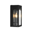 Load image into Gallery viewer, 1-Light Black Square Glass Lantern Outdoor Wall Sconce

