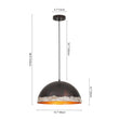 Load image into Gallery viewer, 1-Light Industrial Dark Black Bronze Iron Dome Ktichen Pendant
