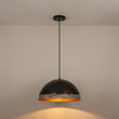 Load image into Gallery viewer, 1-Light Industrial Dark Black Bronze Iron Dome Ktichen Pendant
